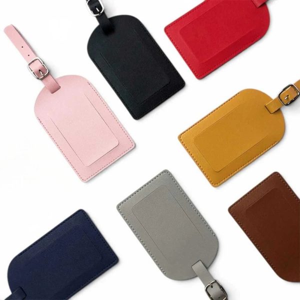 étiquette de bagage simili cuir