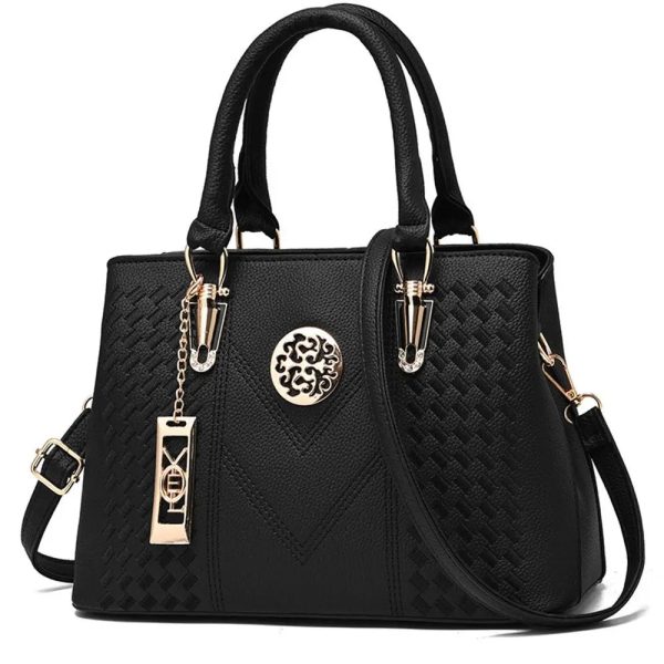 grand sac bandoulière avec détails dorés