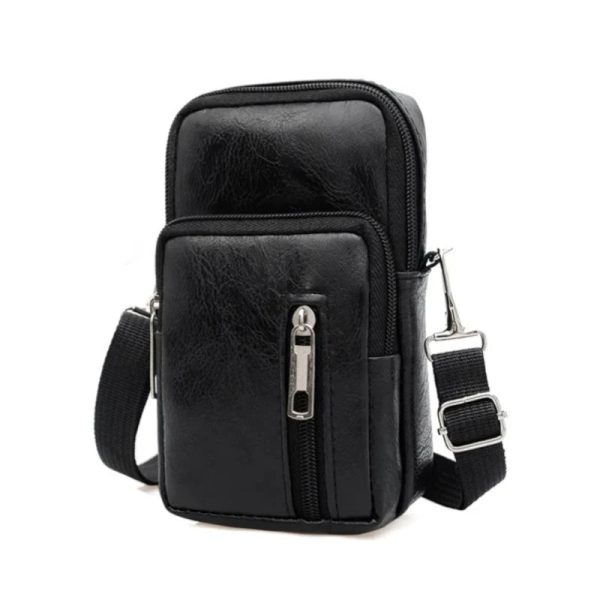 mini sacoche bandoulière homme noir