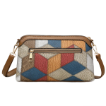 Sac en simili cuir patchwork