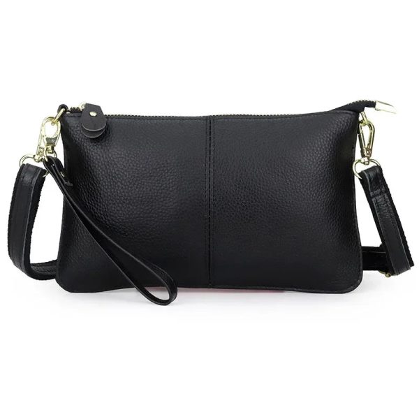 pochette en cuir véritable