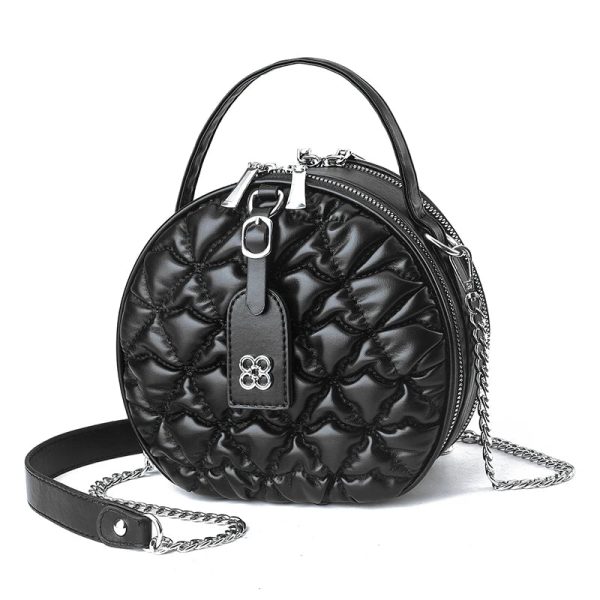 Sac à main bandoulière matelassé noir