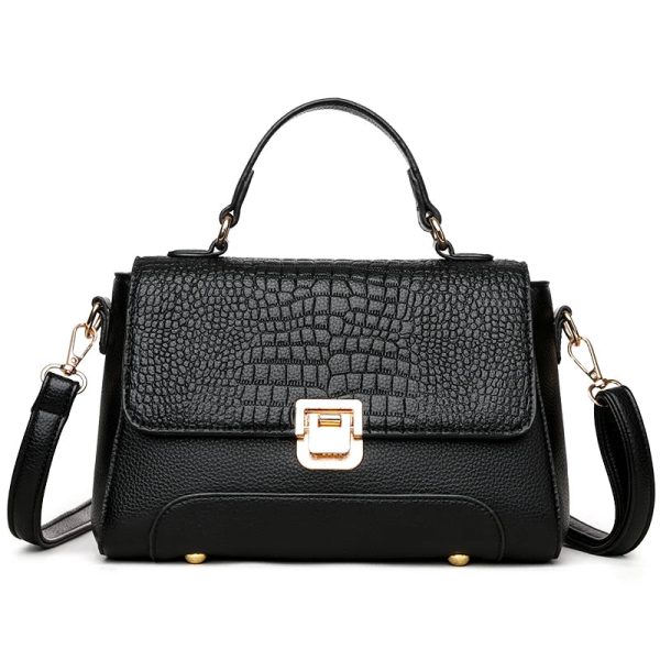 sac à main en simili cuir noir