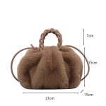 sac à main élégant en fausse fourrure