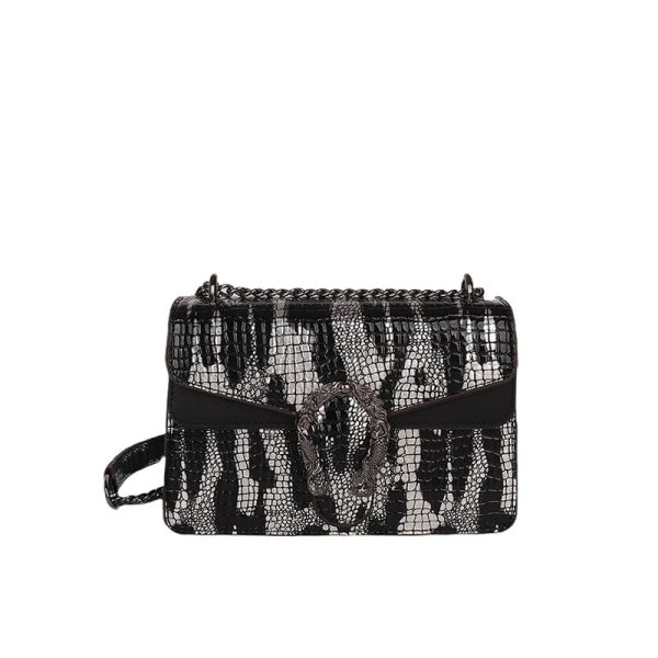 sac bandoulière chaine noir