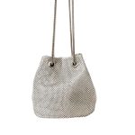 sac bandoulière strass noir