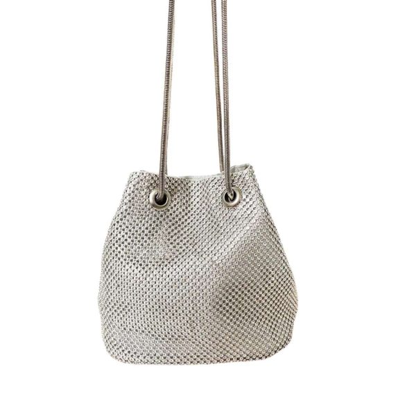 sac bandoulière strass noir