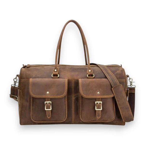 sac de voyage en cuir véritable