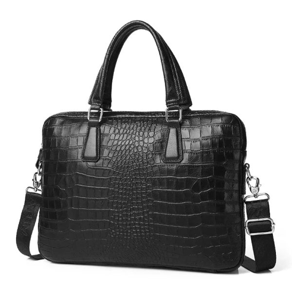 sac ordinateur croco en cuir