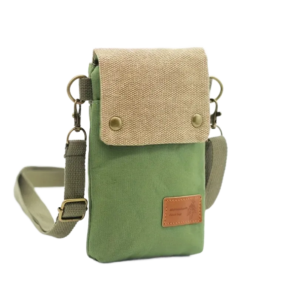 sacoche téléphone portable verte