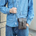 sacoche marron foncé homme
