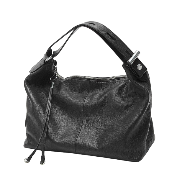 sac bandoulière cuir noir