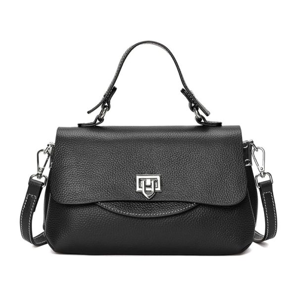 sac bandouliere cuir noir vintage