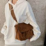 sac bandoulière daim femme