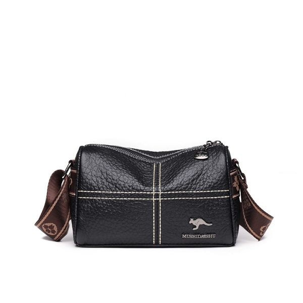 sac baguette cuir noir
