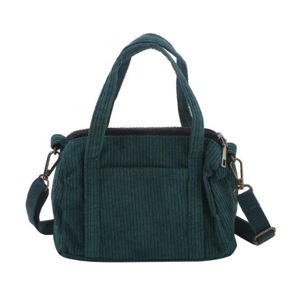 Petit sac à main bandoulière velours côtelé
