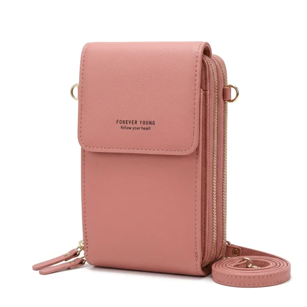 Sac pochette bandoulière cuir pu femme minimaliste