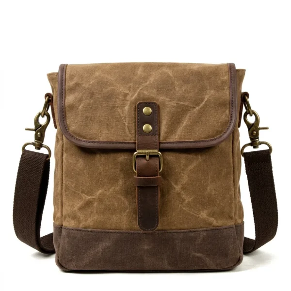 sac pochette toile cuir