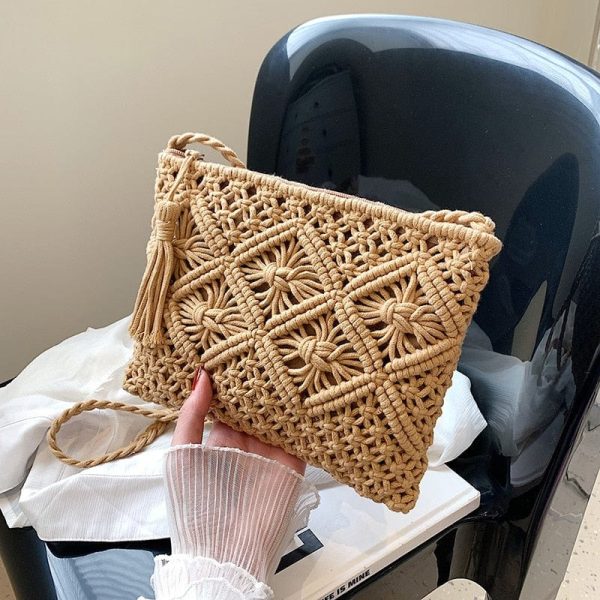 sac à bandoulière tressé élégant