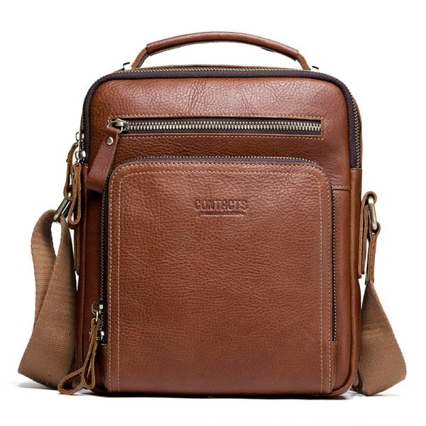 sac bandoulière homme marron