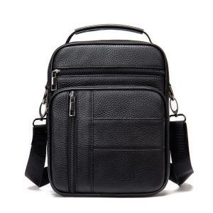 sac bandouliere homme cuir noir