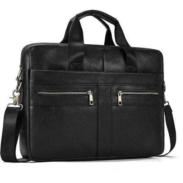 Sacoche ordinateur bandoulière homme en cuir
